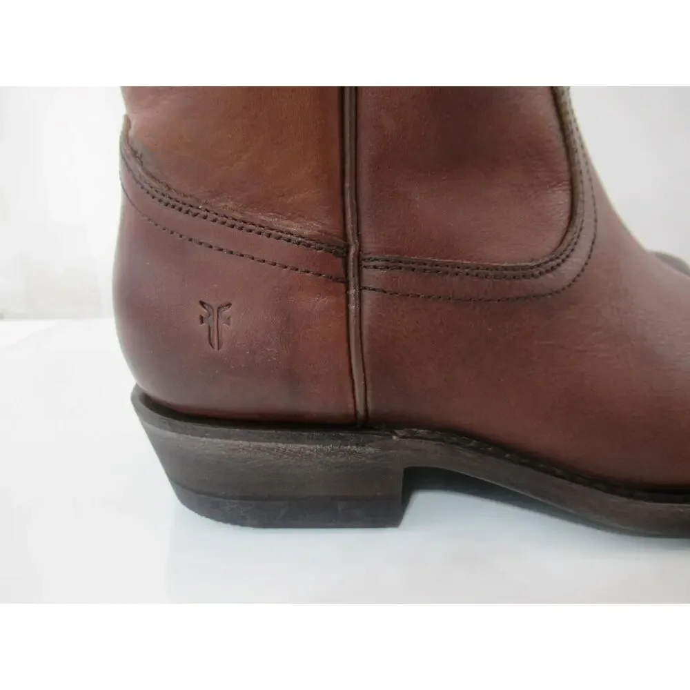 Women's Frye Billy Short Western Booties Pull On Ankle Boots Redwood Size 7.5